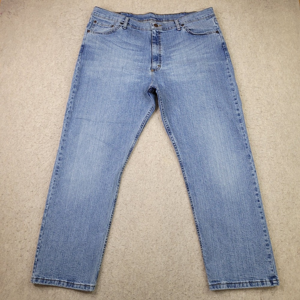 Wrangler Jeans Mens W40 L30 Light Blue Denim 97FXWBD Straight Relaxed Fit